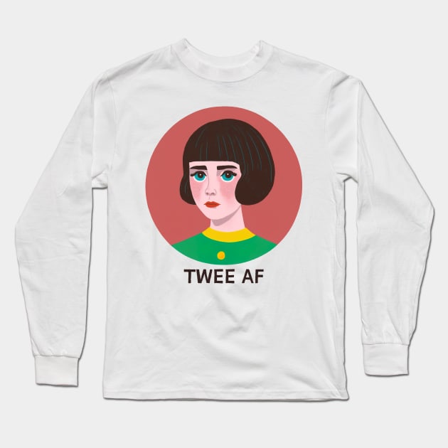 Twee AF • Original Fan Tribute Design Long Sleeve T-Shirt by unknown_pleasures